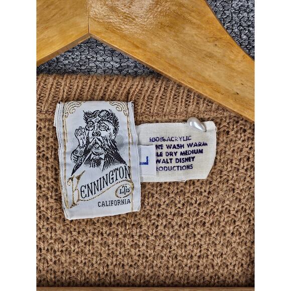 KENNINGTON CALIFORNIA VINTAGE 70'S UNISEX MICKEY BROWN KNIT SWEATER VEST SIZE L - Picture 6 of 7